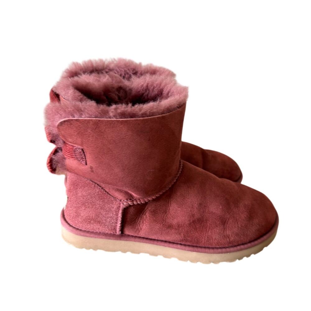 Ugg Bailey Bow Mini Boots Dusty Rose Size 9